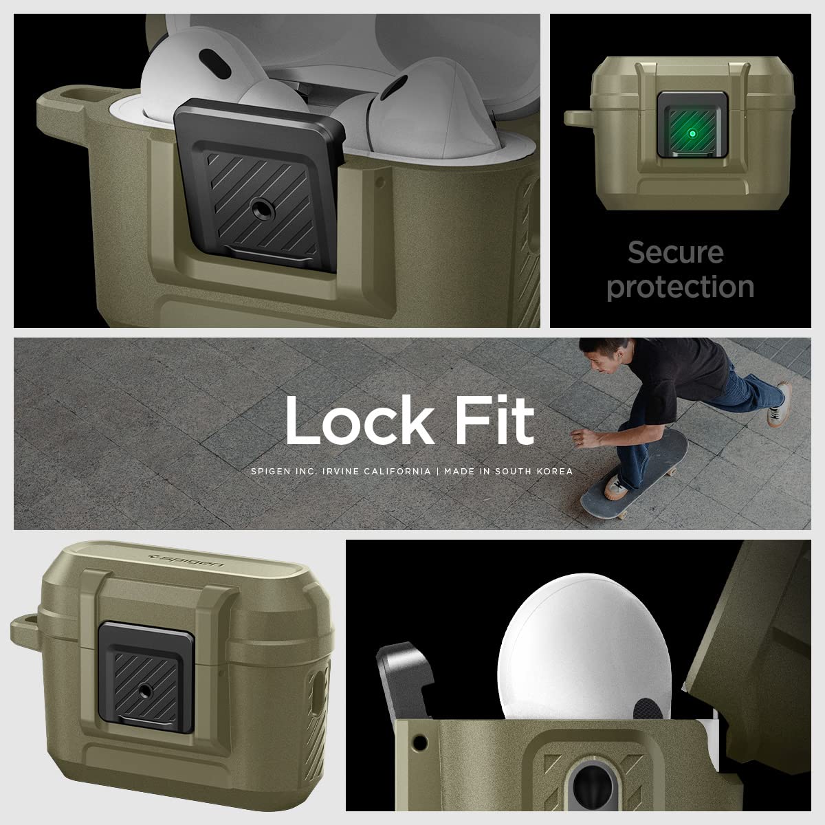 AirPods2本体 ライトニング(spigenケース付き)